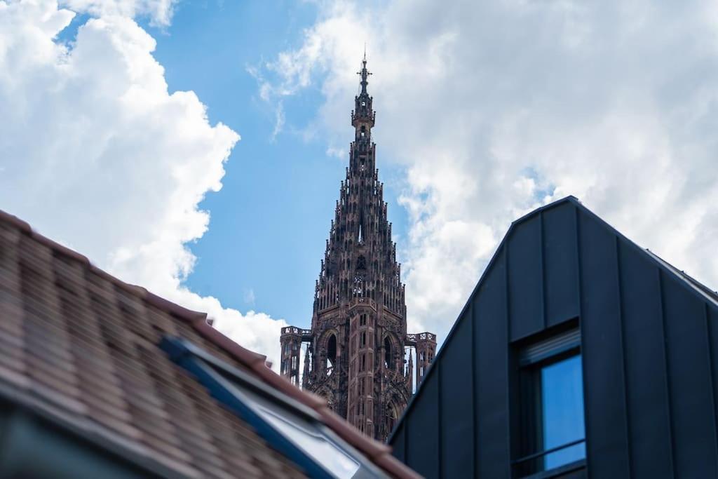Le Carre D Or Appartement Terrasse Vue Cathedrale Strasbourg Luaran gambar